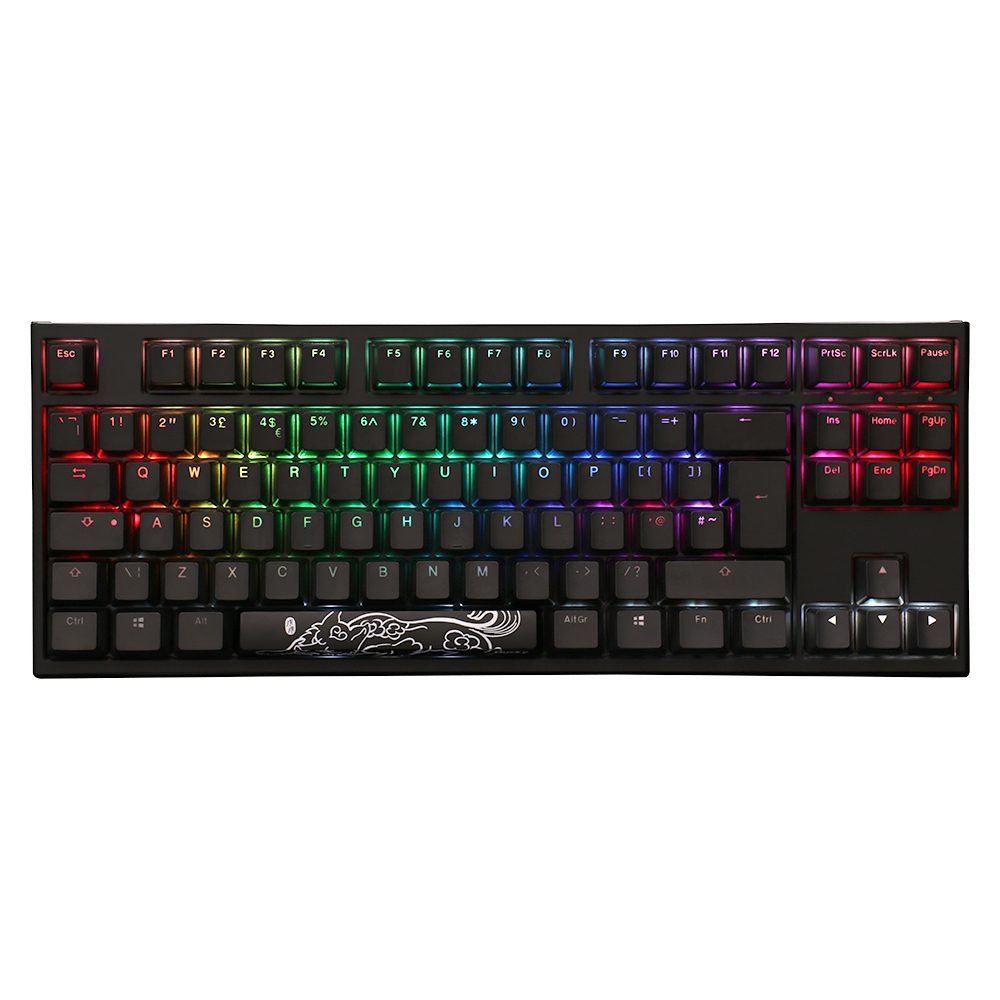 Ducky One 2 TKL RGB USB Mechanical Gaming Keyboard Blue Cherry MX Switch UK Layout