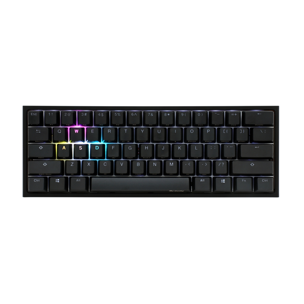 Ducky - Ducky One 2 Mini 60% RGB USB Mechanical Gaming Keyboard Silent Red Cherry MX Switch UK Layout