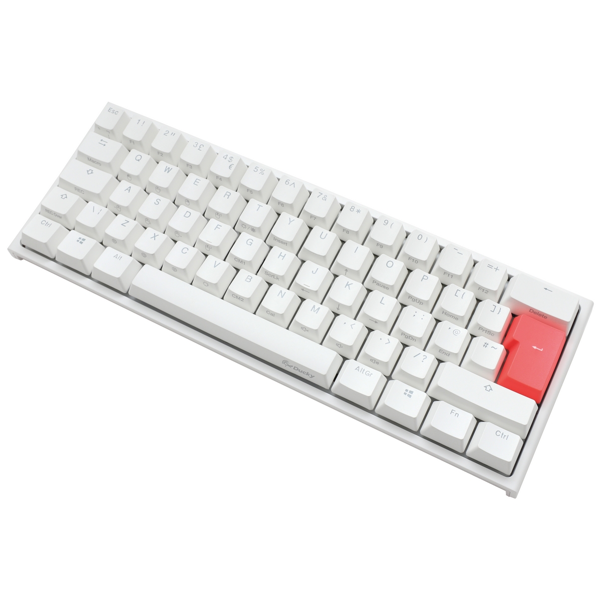 Ducky One2 Mini 60% White Frame RGB USB Mechanical Gaming Keyboard