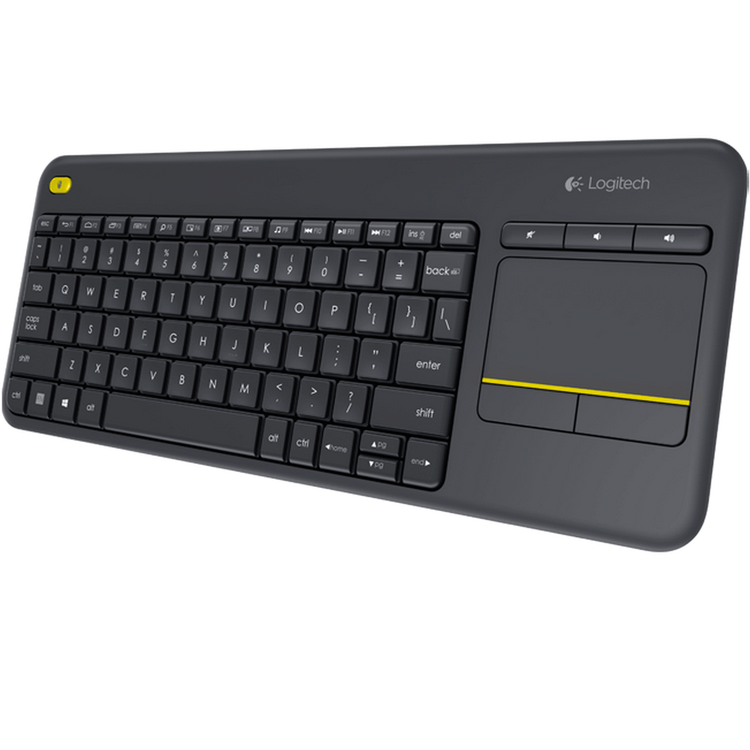 Logitech - Logitech Wireless Touch Keyboard K400 Plus - Black UK Layout (920-007143)