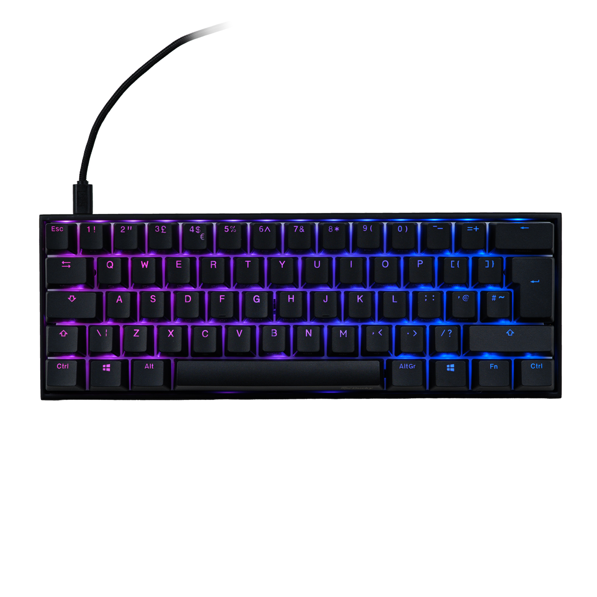 Ducky Mecha Mini 60% RGB USB Mechanical Gaming Keyboard - Cherry MX Brown UK Layout