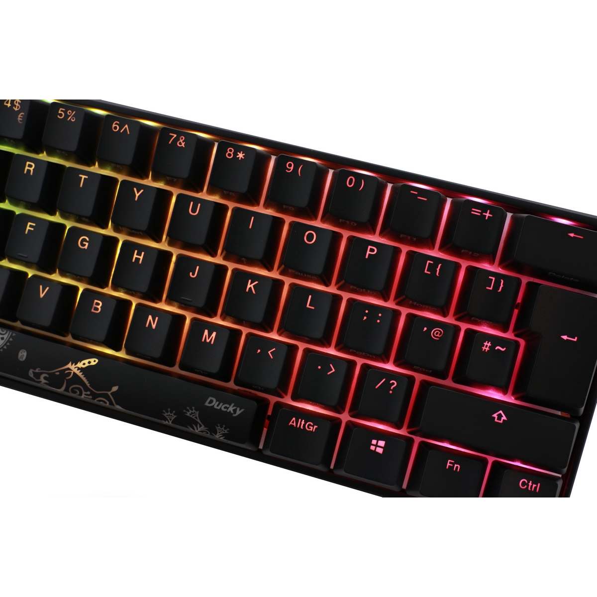 Ducky - Ducky Mecha Mini 60% RGB USB Mechanical Gaming Keyboard - Cherry MX Silent Red UK Layout