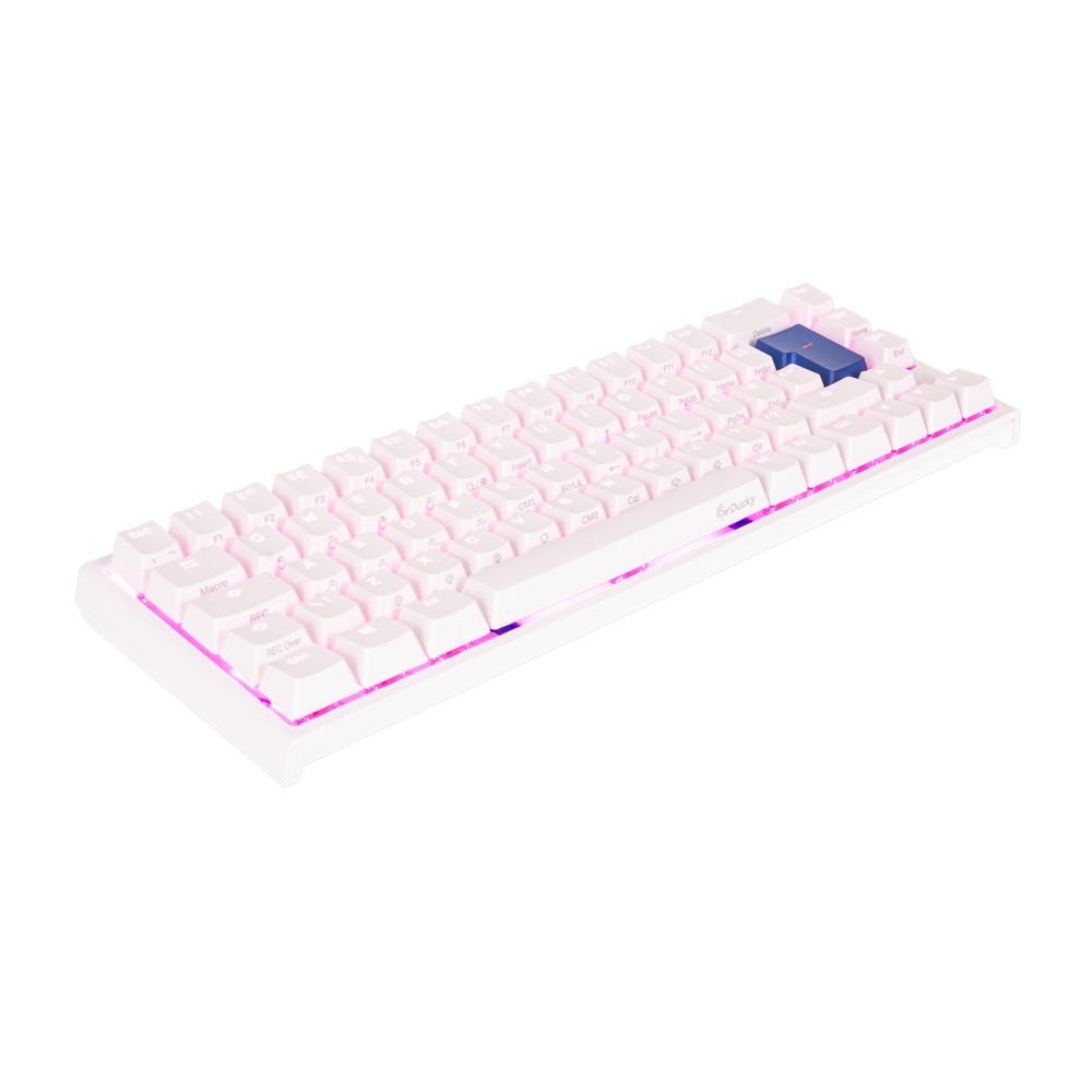 Ducky - Ducky One 2 SF Pure White 65% RGB Backlit Cherry Blue MX Switches USB Mechanical Gaming Keyboard UK L