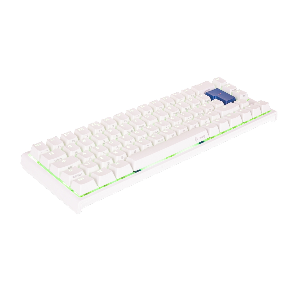 Ducky - Ducky One 2 SF Pure White 65% RGB Backlit Cherry Red MX Switches USB Mechanical Gaming Keyboard UK La