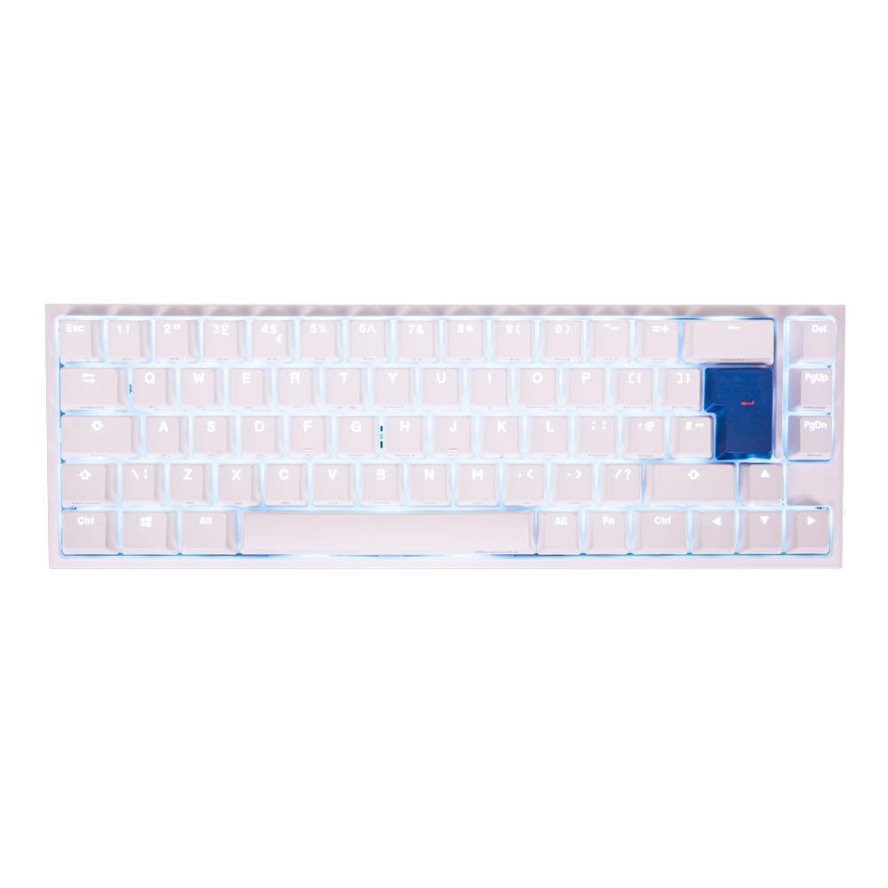 Ducky - Ducky One 2 SF Pure White 65% RGB Backlit Cherry Black MX Switches USB Mechanical Gaming Keyboard UK