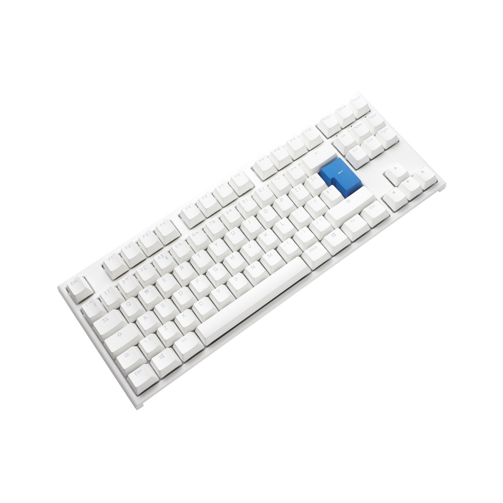 Ducky - Ducky One 2 TKL Pure White RGB Backlit USB Mechanical Gaming Keyboard - Cherry MX Blue Switch UK Lay