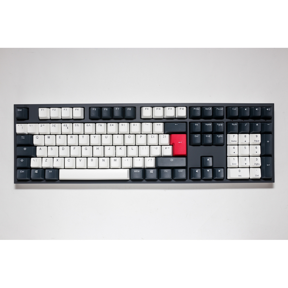 Ducky - Ducky One 2 Tuxedo Full Size USB Mechanical Gaming Keyboard Silent Red Cherry MX Switch (KON1808-SUKP