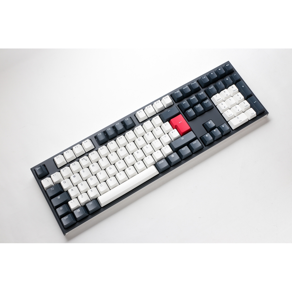 Ducky - Ducky One 2 Tuxedo Full Size USB Mechanical Gaming Keyboard Silent Red Cherry MX Switch (KON1808-SUKP