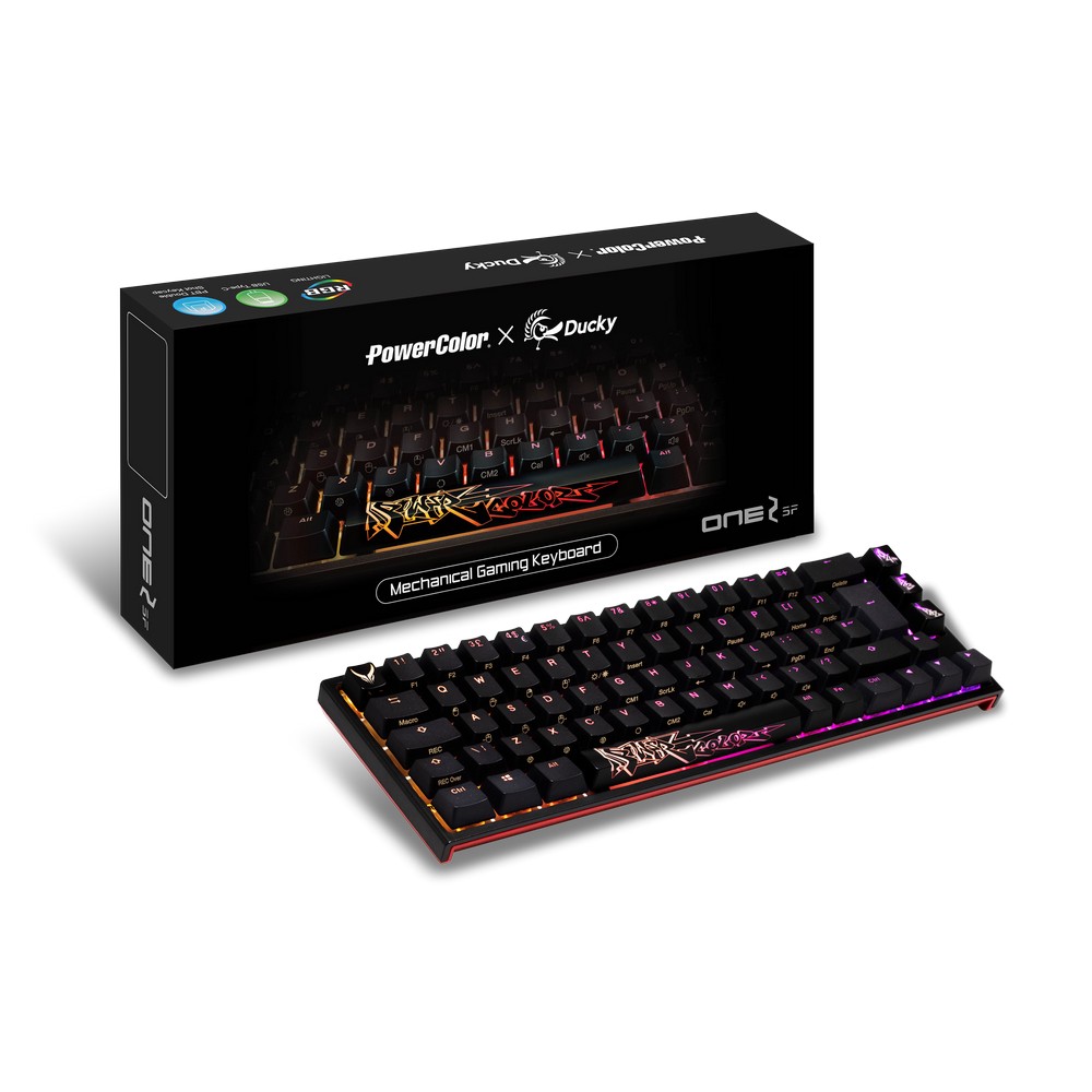 PowerColor - Powercolor x Ducky One 2 SF RGB 65% Mechanical Gaming Keyboard Special Edition - Kailh Brown Switches UK