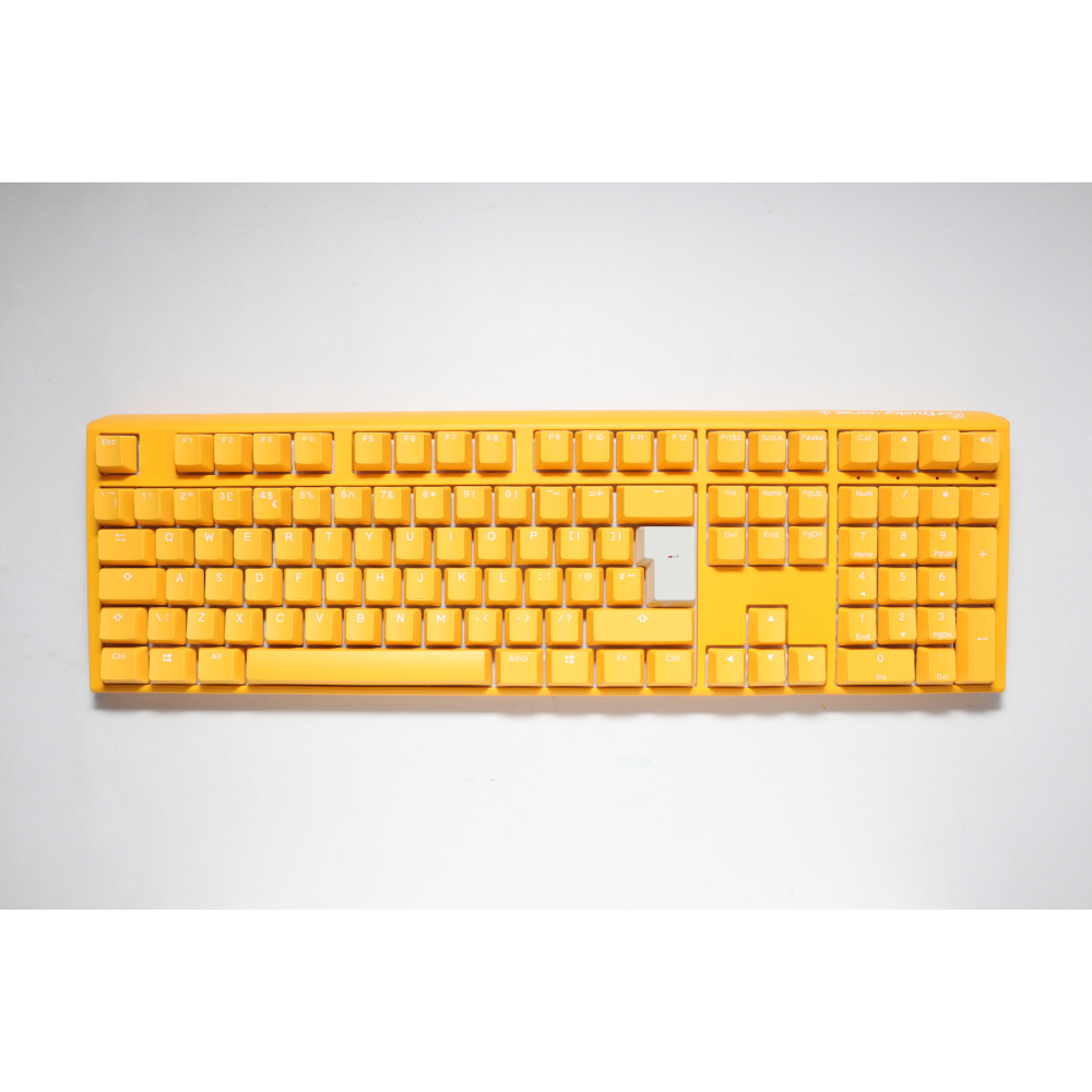 Ducky One 3 Yellow USB Mechanical RGB Gaming Keyboard UK Layout Cherry Silent Red