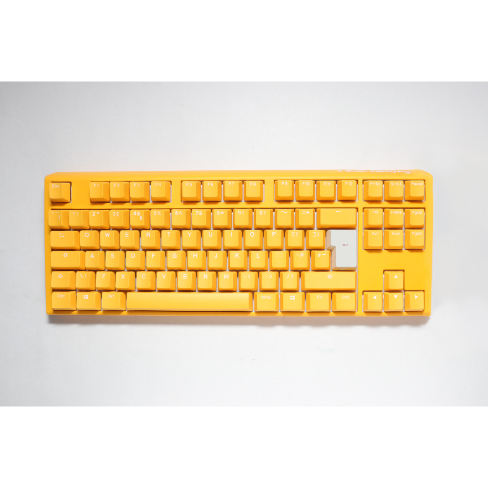 Ducky One 3 Yellow TKL USB Mechanical RGB Gaming Keyboard UK Layout Cherry Red