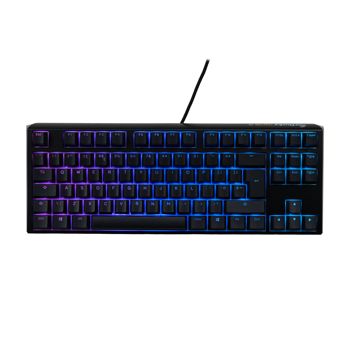 Ducky One 3 Classic TKL USB RGB Mechanical Gaming Keyboard Cherry Black - Black UK Layout