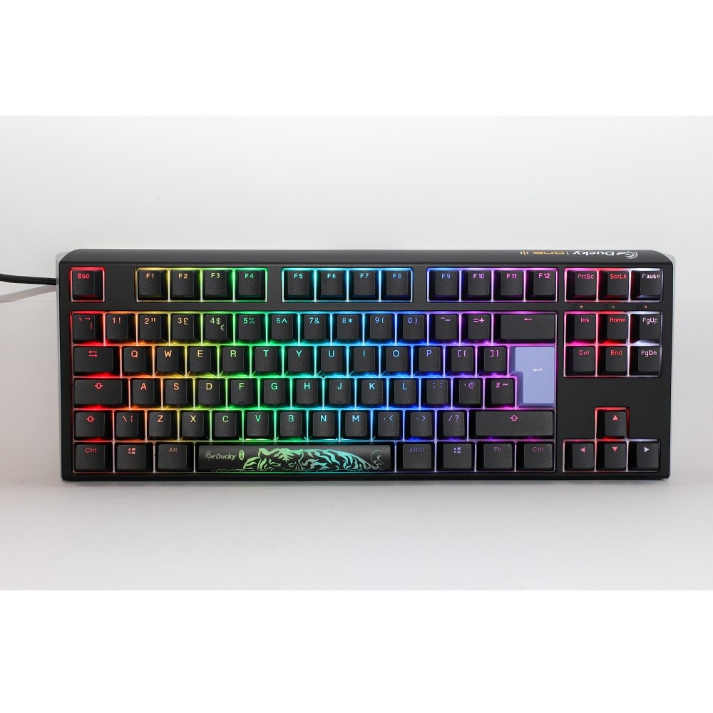 Ducky - Ducky One 3 Classic TKL USB RGB Mechanical Gaming Keyboard Cherry Silent Red - Black UK Layout