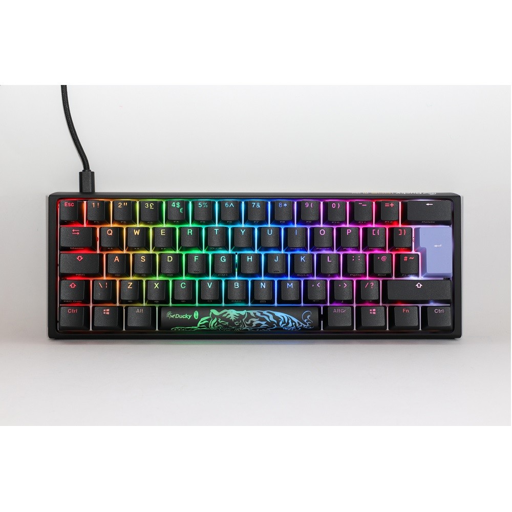 Ducky - Ducky One 3 Classic 60 USB RGB Mechanical Gaming Keyboard Cherry Clear - Black UK Layout