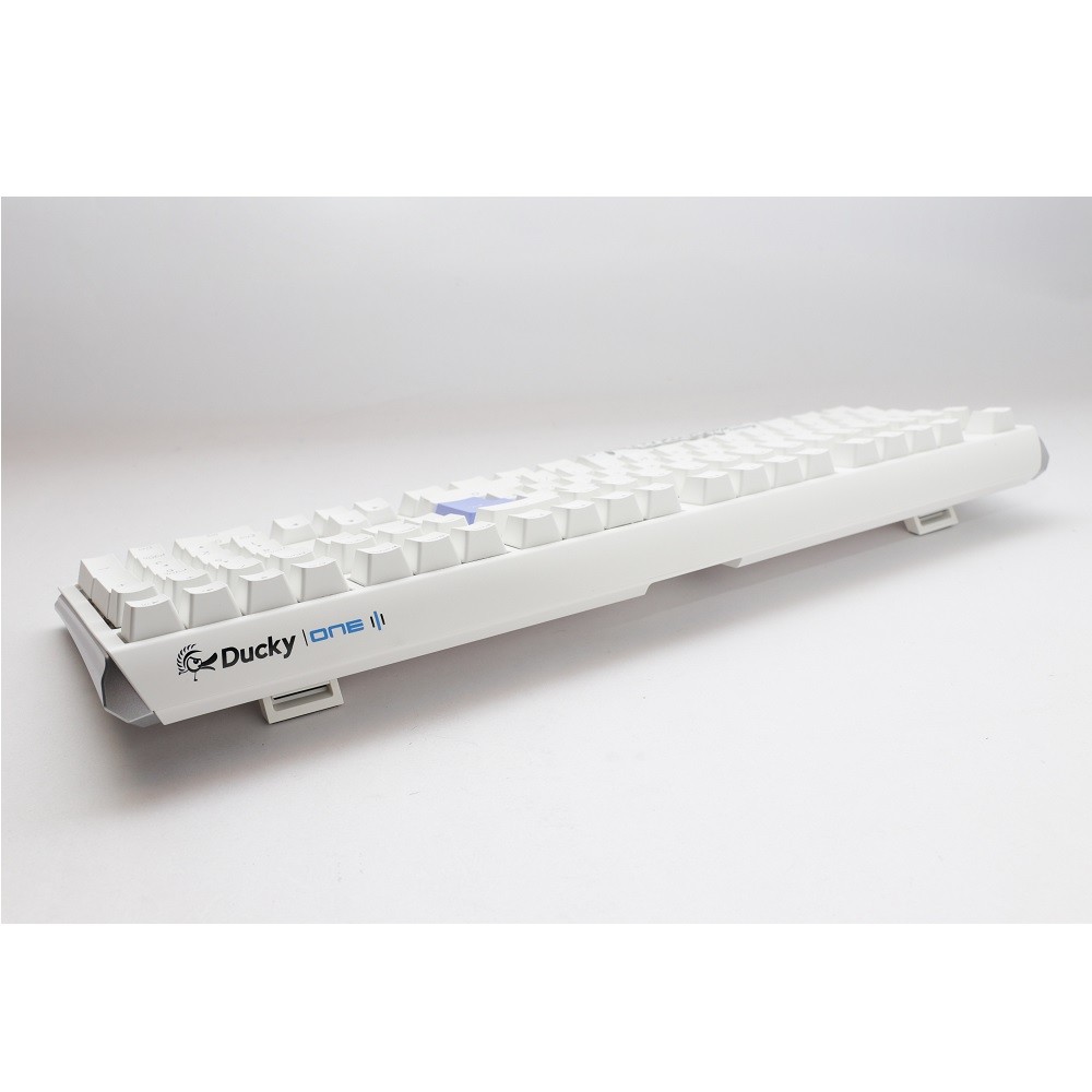 Ducky - Ducky One 3 Classic Fullsize USB RGB Mechanical Gaming Keyboard Cherry Silver - Pure White UK Layout