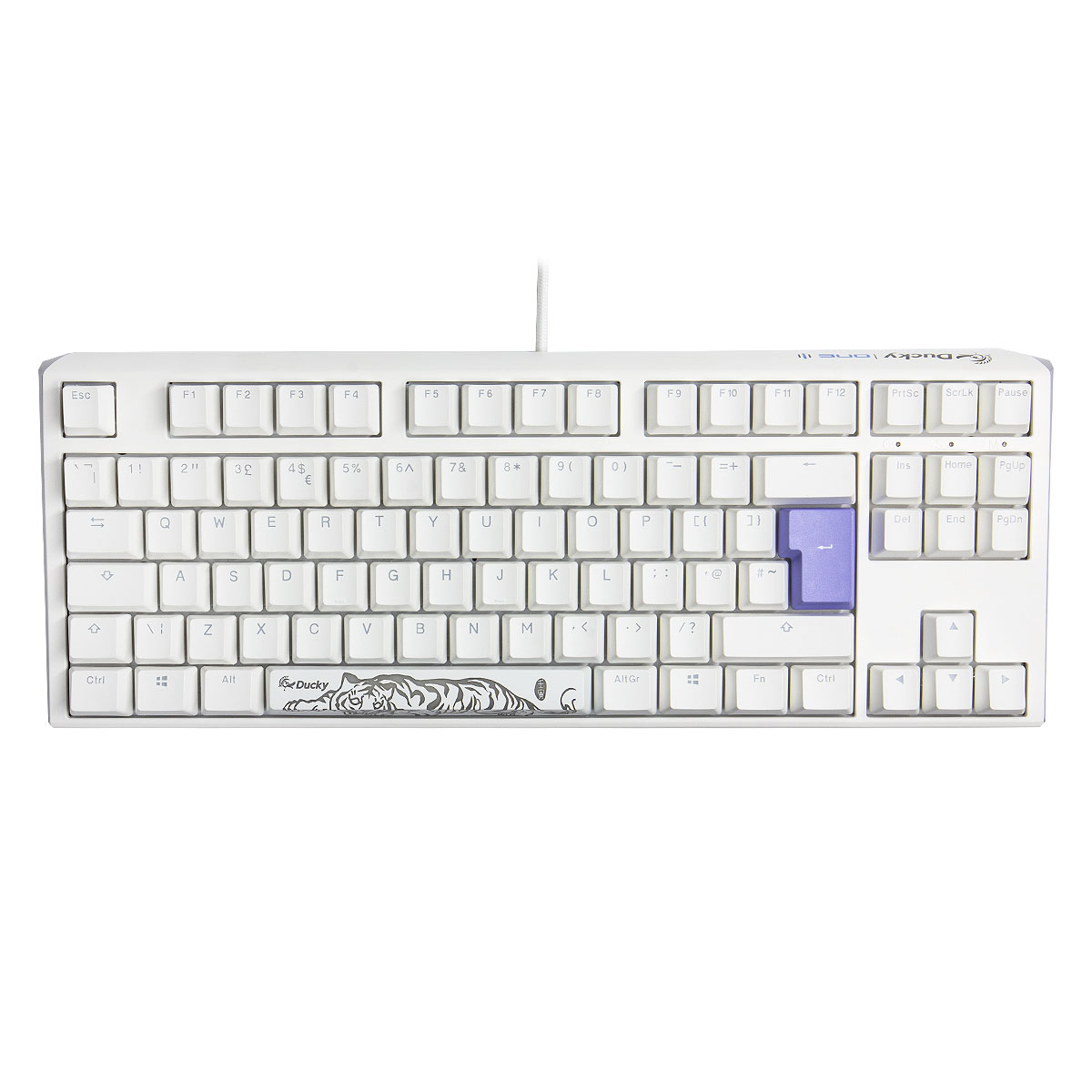 Ducky - Ducky One 3 Classic TKL USB RGB Mechanical Gaming Keyboard Cherry Blue - Pure White UK Layout