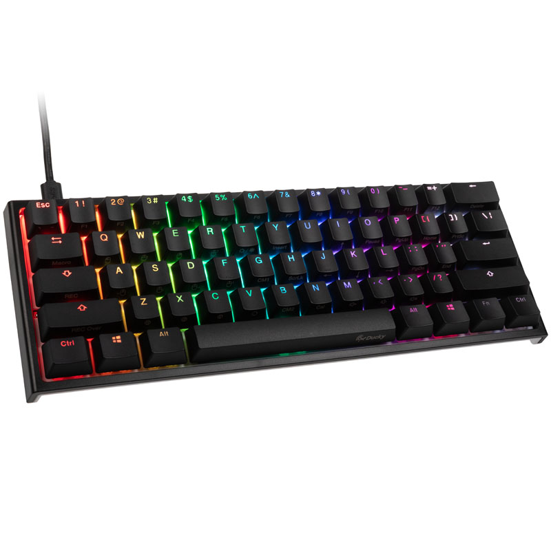 Ducky ONE 2 Mini Gaming Keyboard, MX-Speed Silver, RGB-LED, Black