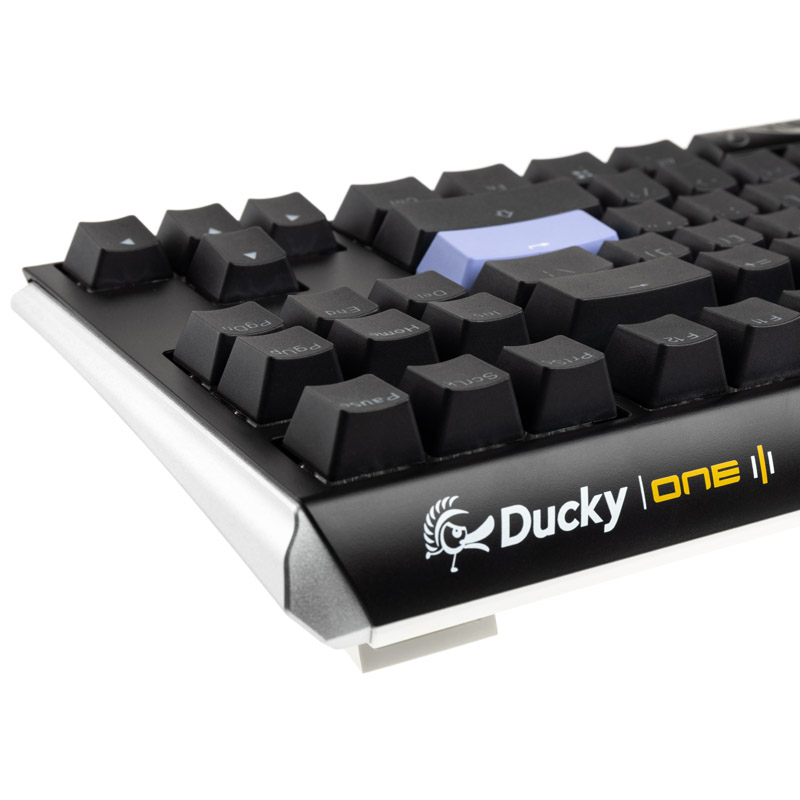 Ducky - Ducky One 3 Classic Black and White TKL Gaming Keyboard, RGB LED - MX-Silent-Red US Layout