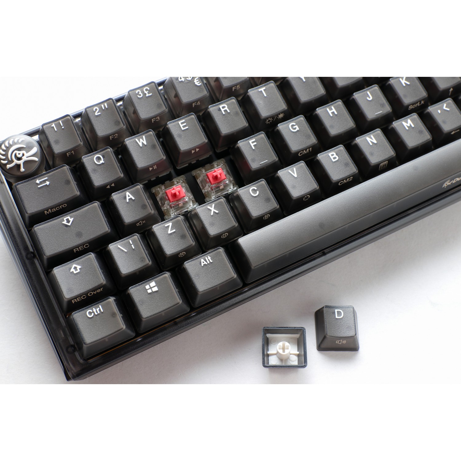 Ducky - Ducky One 3 Aura SF 65% Mechanical Gaming Keyboard Black Cherry Silent Red Switch UK Layout