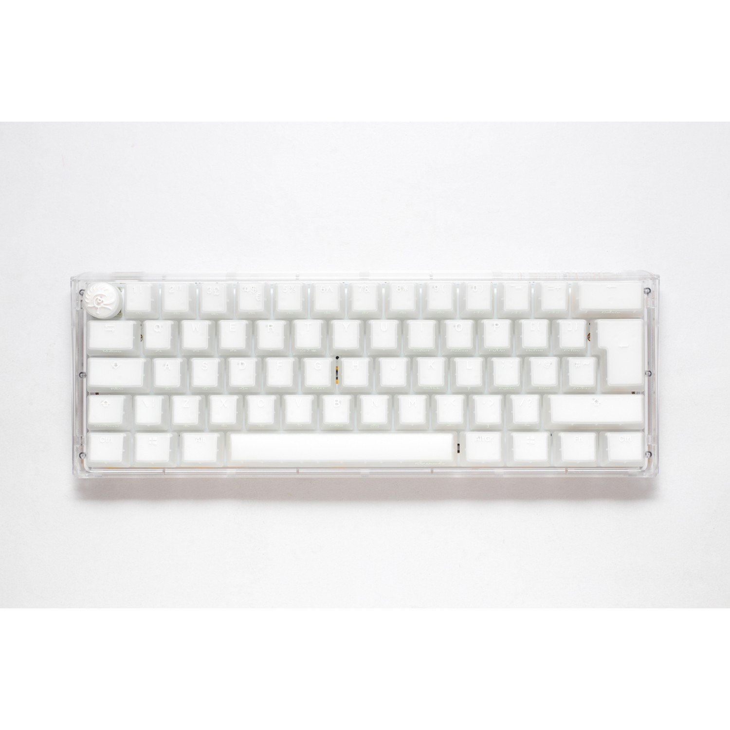 Ducky One 3 Aura Mini 60% Mechanical Gaming Keyboard White Frame UK Layout Cherry Brown Switch