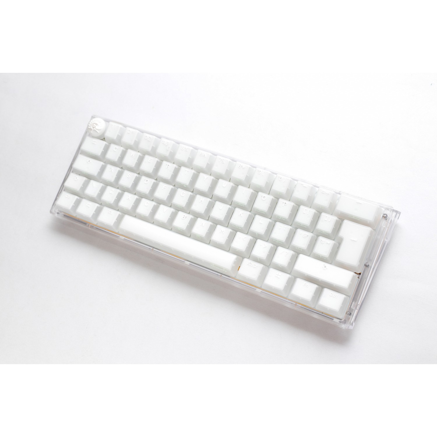 Ducky - Ducky One 3 Aura Mini 60% Mechanical Gaming Keyboard White Frame UK Layout Kailh Box Jellyfish Switch Y