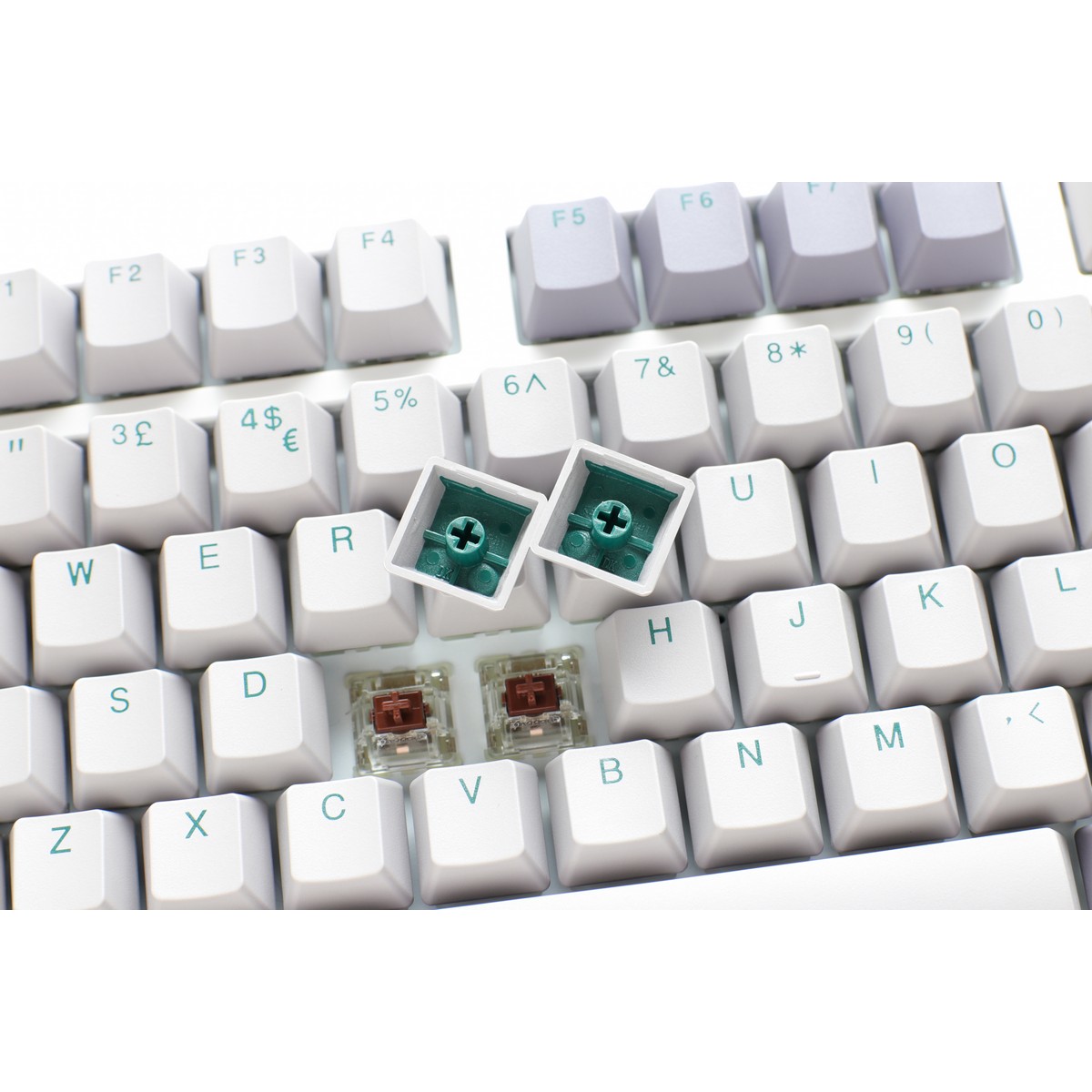 Ducky - Ducky One 3 Mist TKL 80% USB RGB Mechanical Gaming Keyboard Cherry MX Red Switch - UK Layout