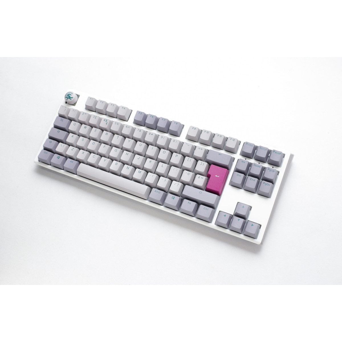 Ducky - Ducky One 3 Mist TKL 80% USB RGB Mechanical Gaming Keyboard Cherry MX Silent Red Switch - UK Layout