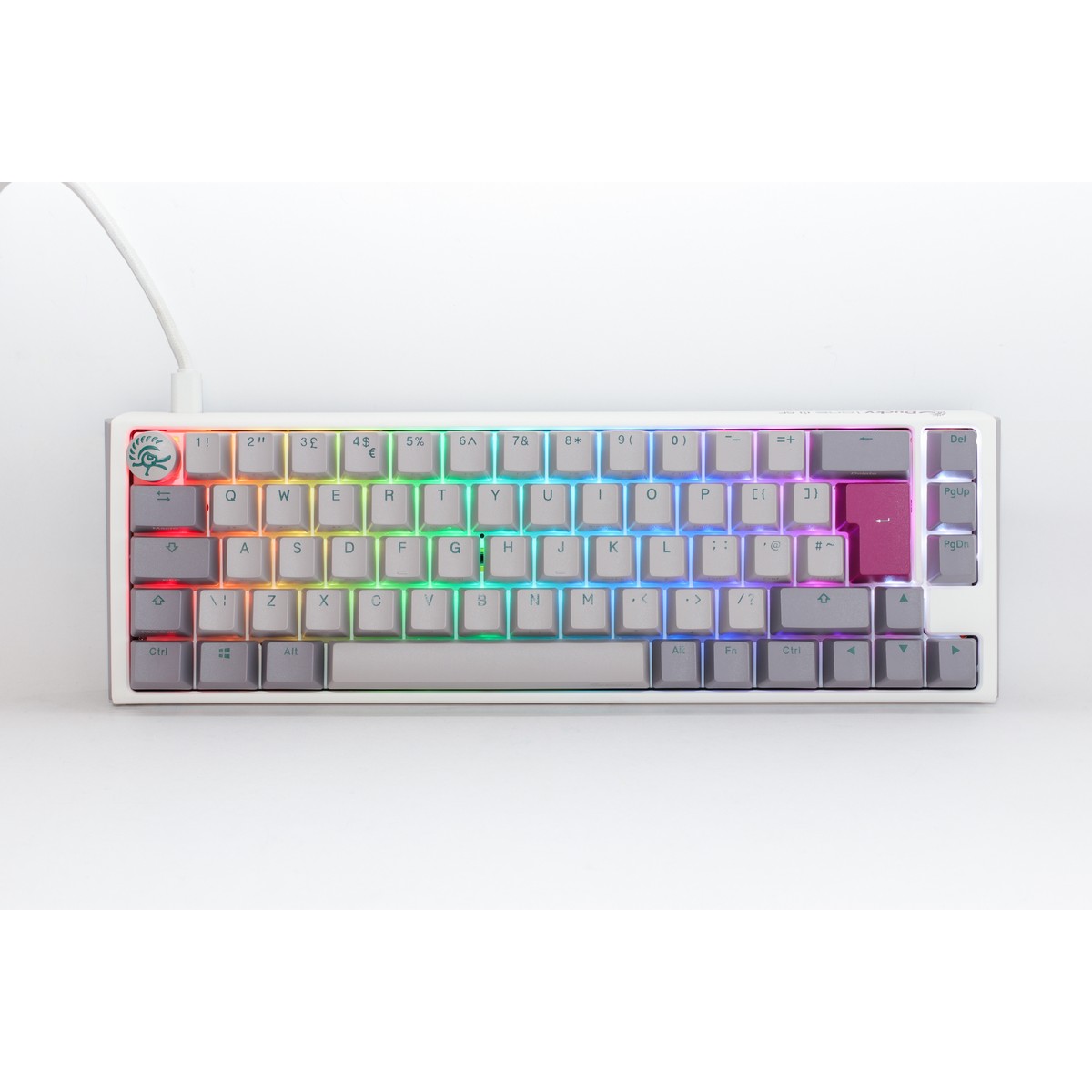 Ducky One 3 Mist SF 65% USB RGB Mechanical Gaming Keyboard Cherry MX Speed Silver Switch - UK Layout