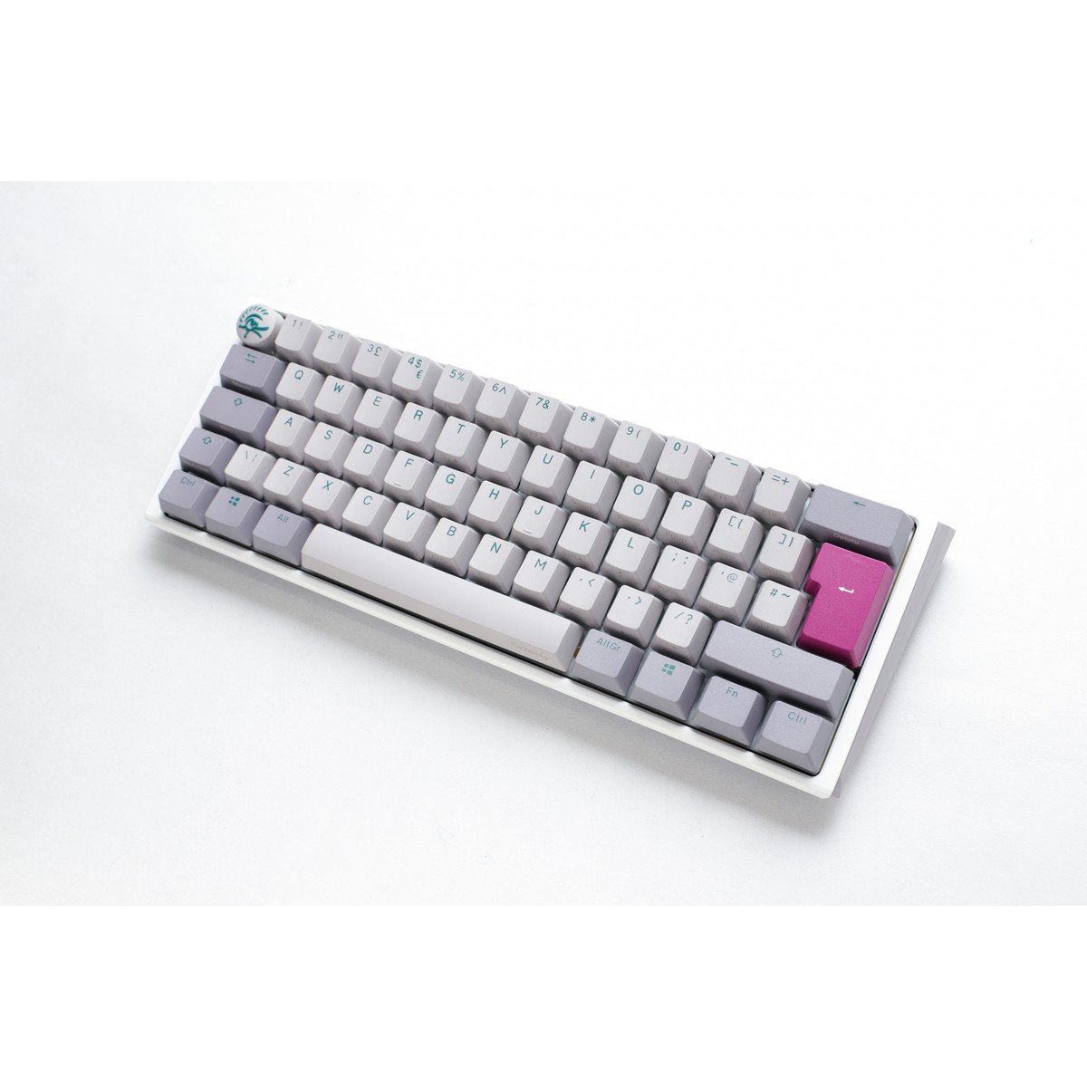 Ducky - Ducky One 3 Mist Mini 60% USB RGB Mechanical Gaming Keyboard Cherry MX Blue Switch - UK Layout