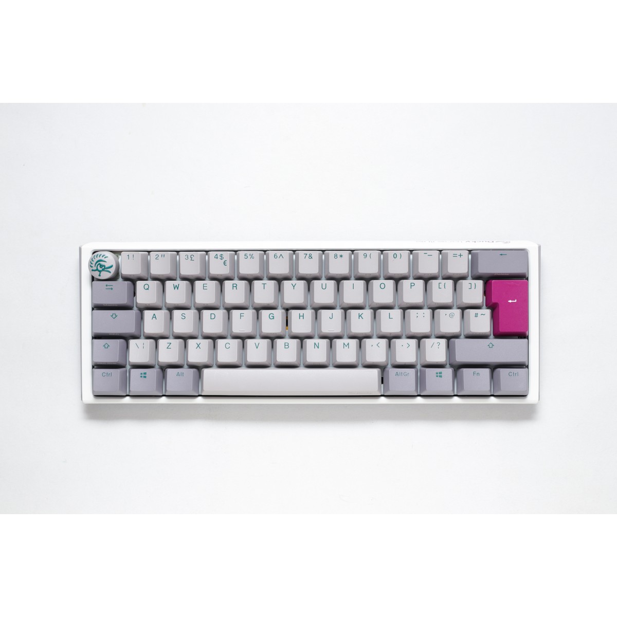 Ducky - Ducky One 3 Mist Mini 60% USB RGB Mechanical Gaming Keyboard Cherry MX Blue Switch - UK Layout