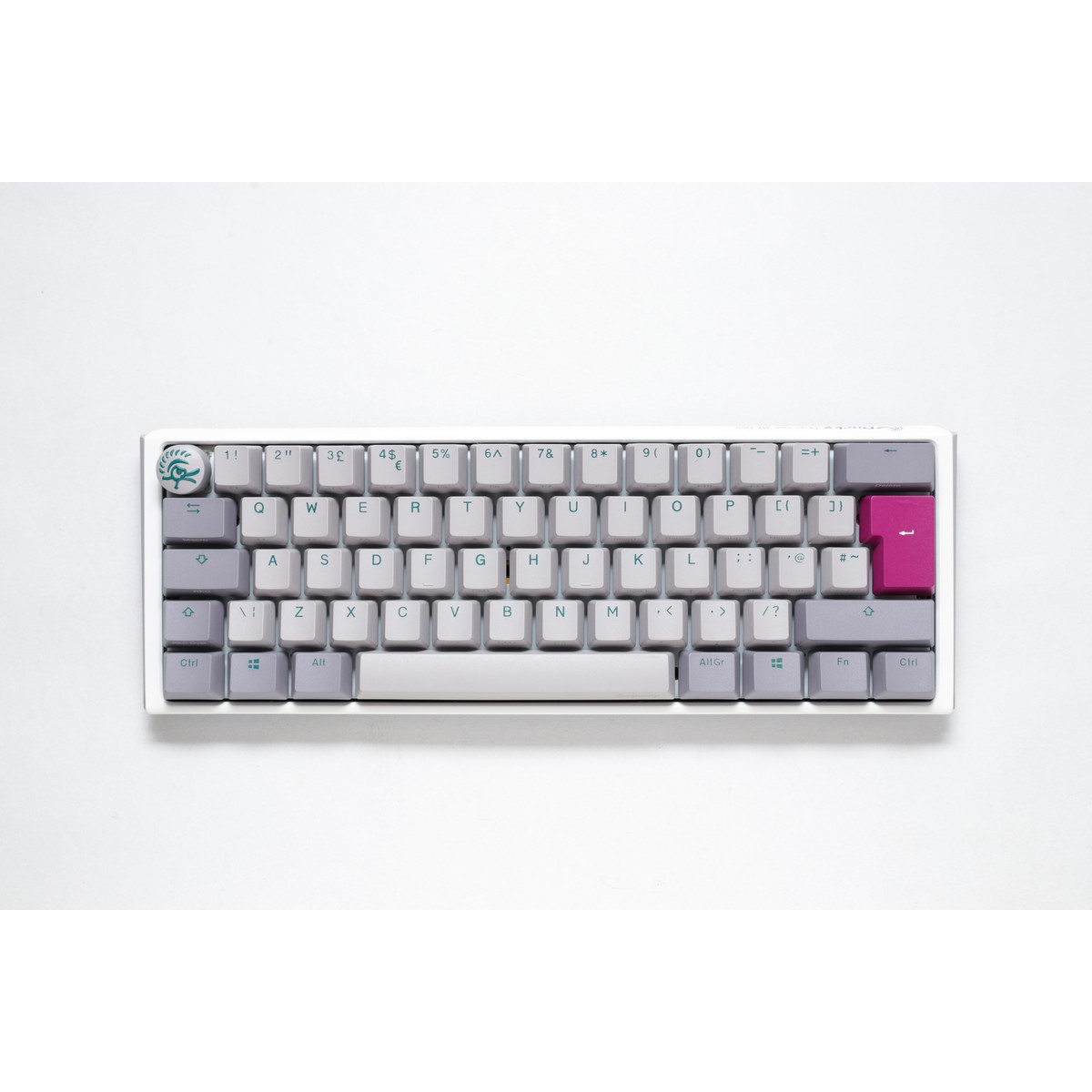 Ducky - Ducky One 3 Mist Mini 60% USB RGB Mechanical Gaming Keyboard Cherry MX Silent Red Switch - UK Layout