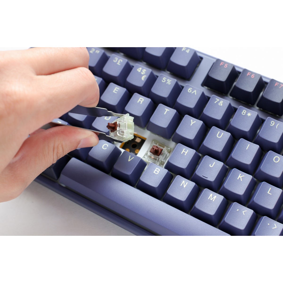 Ducky - Ducky One 3 Cosmic TKL 80% USB RGB Mechanical Gaming Keyboard Cherry MX Speed Silver Switch - UK Layout