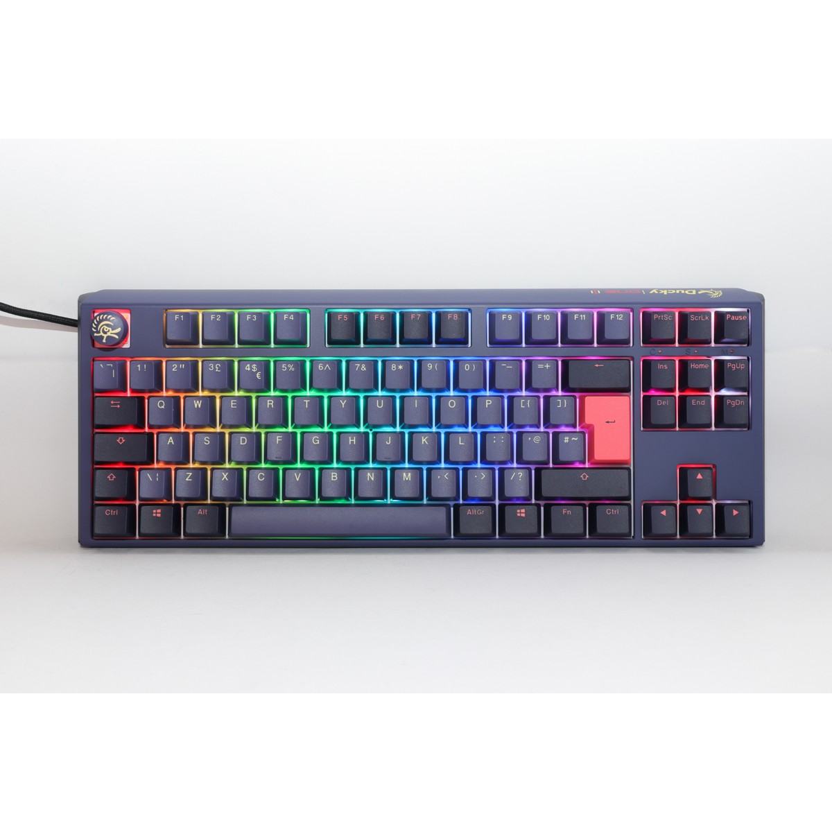 Ducky - Ducky One 3 Cosmic TKL 80% USB RGB Mechanical Gaming Keyboard Cherry MX Silent Red Switch - UK Layout