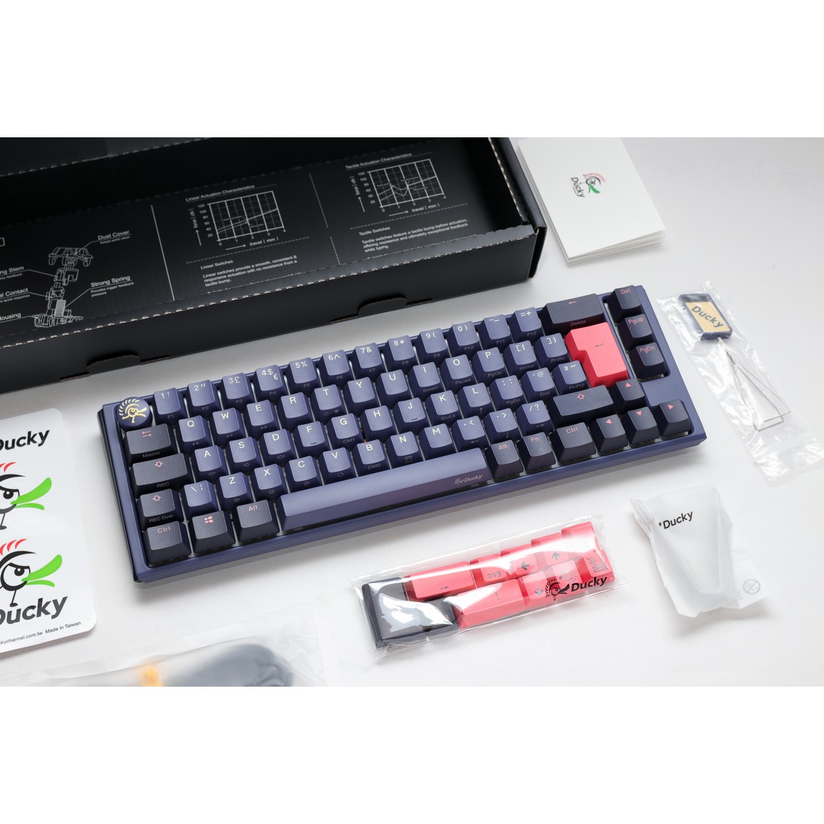 Ducky - Ducky One 3 Cosmic SF 65% USB RGB Mechanical Gaming Keyboard Cherry MX Speed Silver Switch - UK Layout