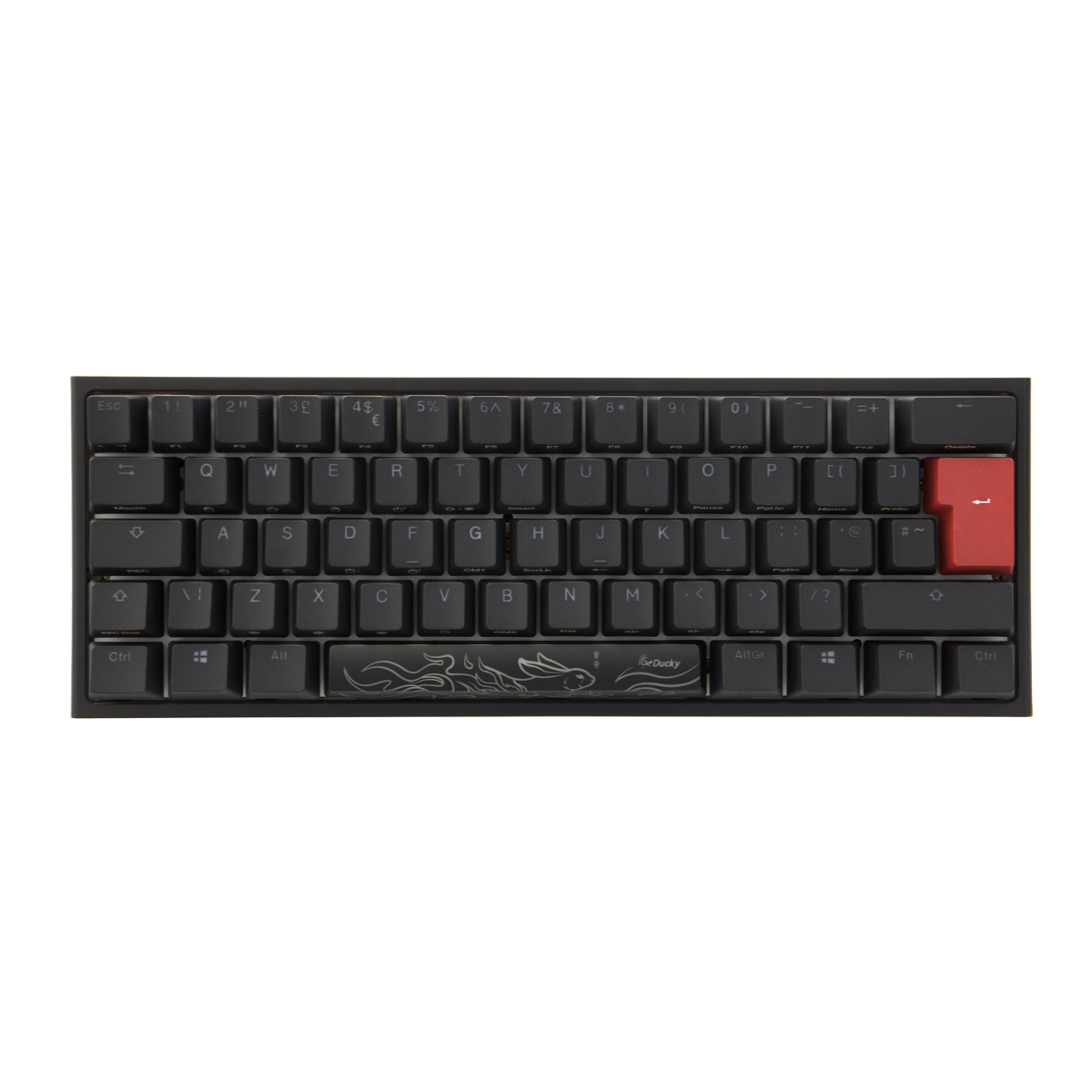 Ducky One 2 Pro Mini 60% Mechanical Gaming Keyboard Black MX Cherry Brown Switch - UK Layout
