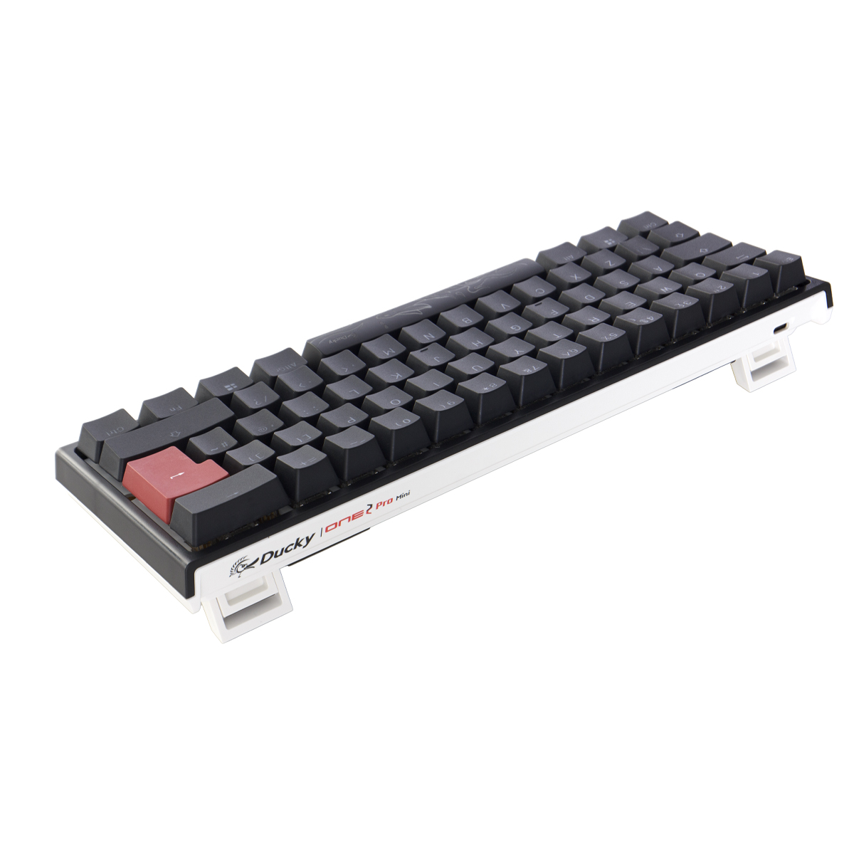 Ducky - Ducky One 2 Pro Mini 60% Mechanical Gaming Keyboard Black MX Cherry Silent Red Switch - UK Layout