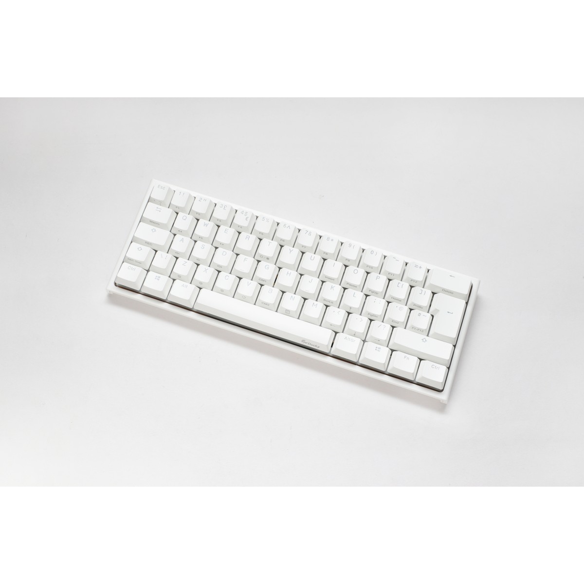 Ducky - Ducky One 2 Pro Mini 60% Mechanical Gaming Keyboard MX Cherry Silent Red Switch White Frame - UK Layout