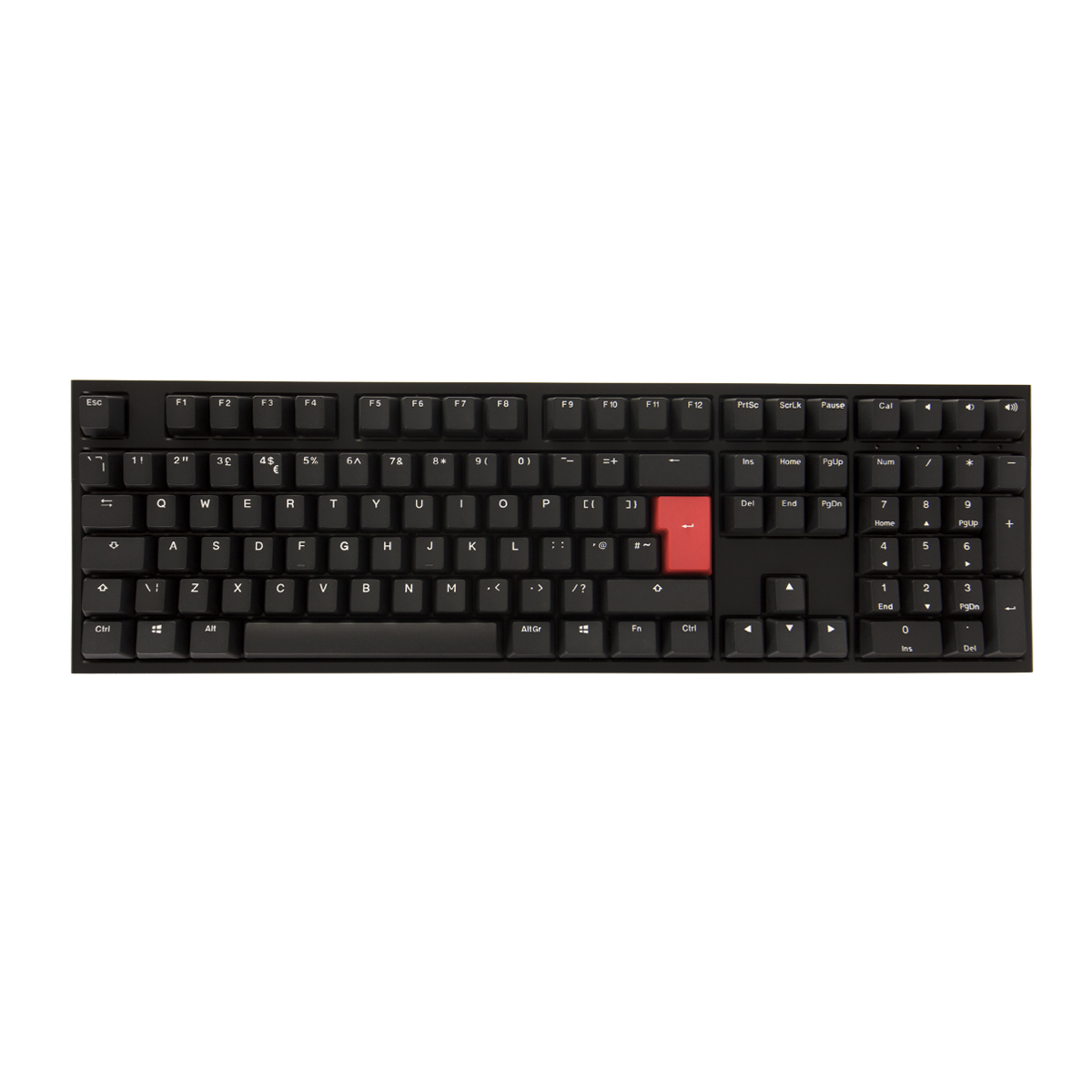 Ducky One 2 Phantom Black Mechanical Gaming Keyboard Cherry MX Red Switch - UK Layout