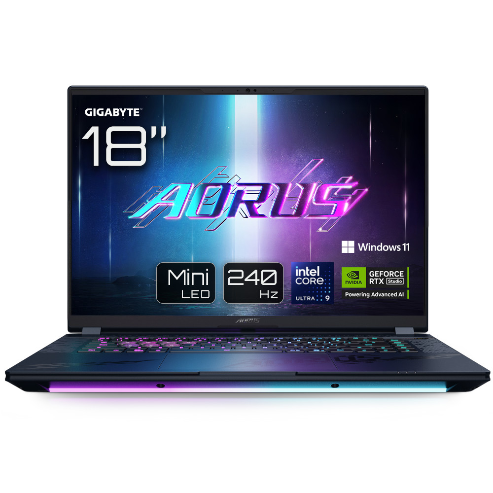 Gigabyte AORUS MASTER 18 NVIDIA RTX 5090, 32GB, 18" QHD 240Hz Mini LED Intel Core Ultra 9 275HX Gaming Laptop