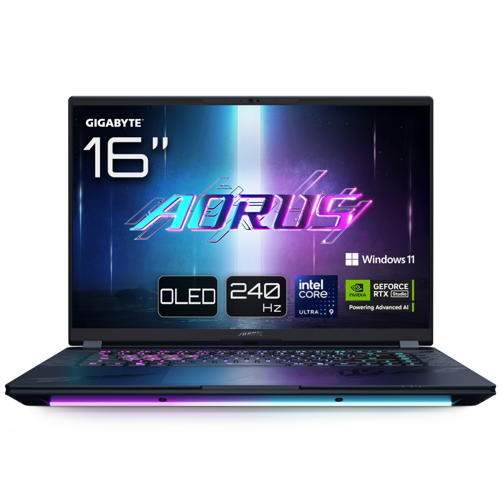 Gigabyte AORUS MASTER 16 NVIDIA RTX 5080, 32GB, 16" QHD 240Hz OLED Intel Core Ultra 9 275HX Gaming Laptop