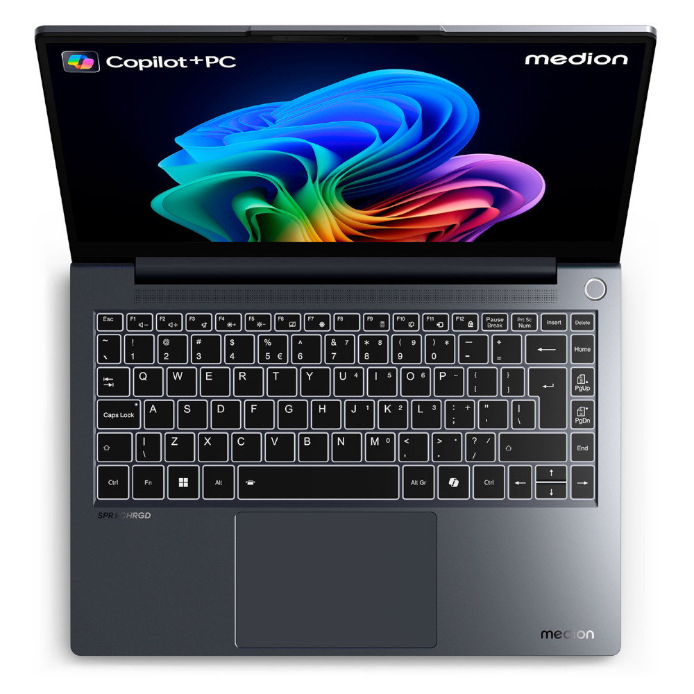 Medion - Medion 14 AI S1e SPRCHRGD 32GB 14 2.8K 120Hz 1TB Qualcomm Snapdragon X1E-78-100 Laptop