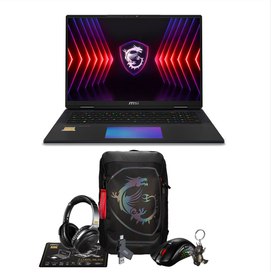 MSI - MSI Titan 18 HX NVIDIA RTX 4090 32GB 18 UHD+ 120Hz Intel i9-14900HX Gaming Laptop