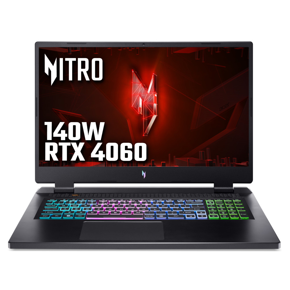 Acer Nitro 17 NVIDIA RTX 4060, 16GB, 17.3" QHD 165Hz, AMD Ryzen 7-7735HS Gaming Laptop