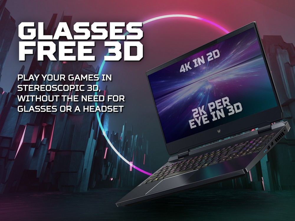 Acer - Acer Predator Helios 3D 15 NVIDIA RTX 4080, 32GB, 15.6" UHD 3D, Intel i9-13900HX Gaming Laptop