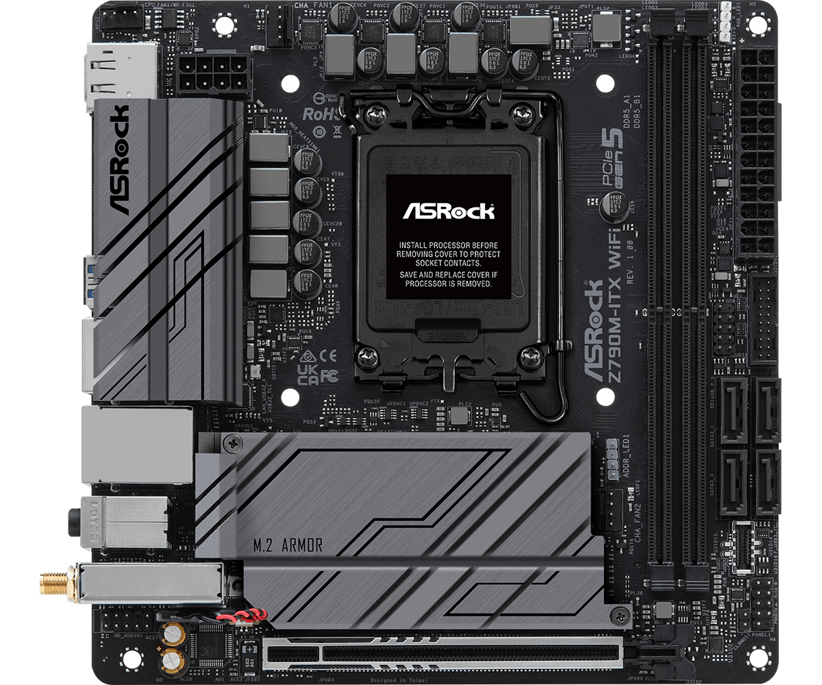 ASRock - Asrock Z790M-ITX WiFi (LGA 1700) DDR5 ITX Motherboard