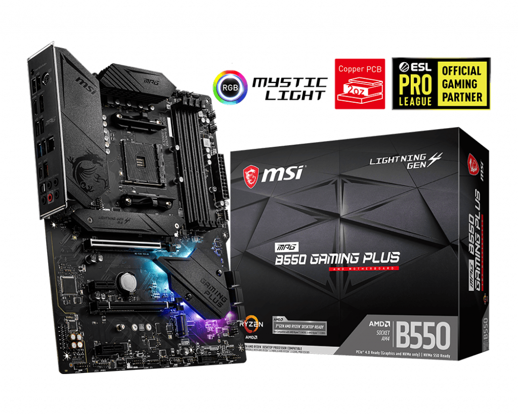 MSI MPG B550 Gaming Plus (AMD AM4) B550 ATX Motherboard