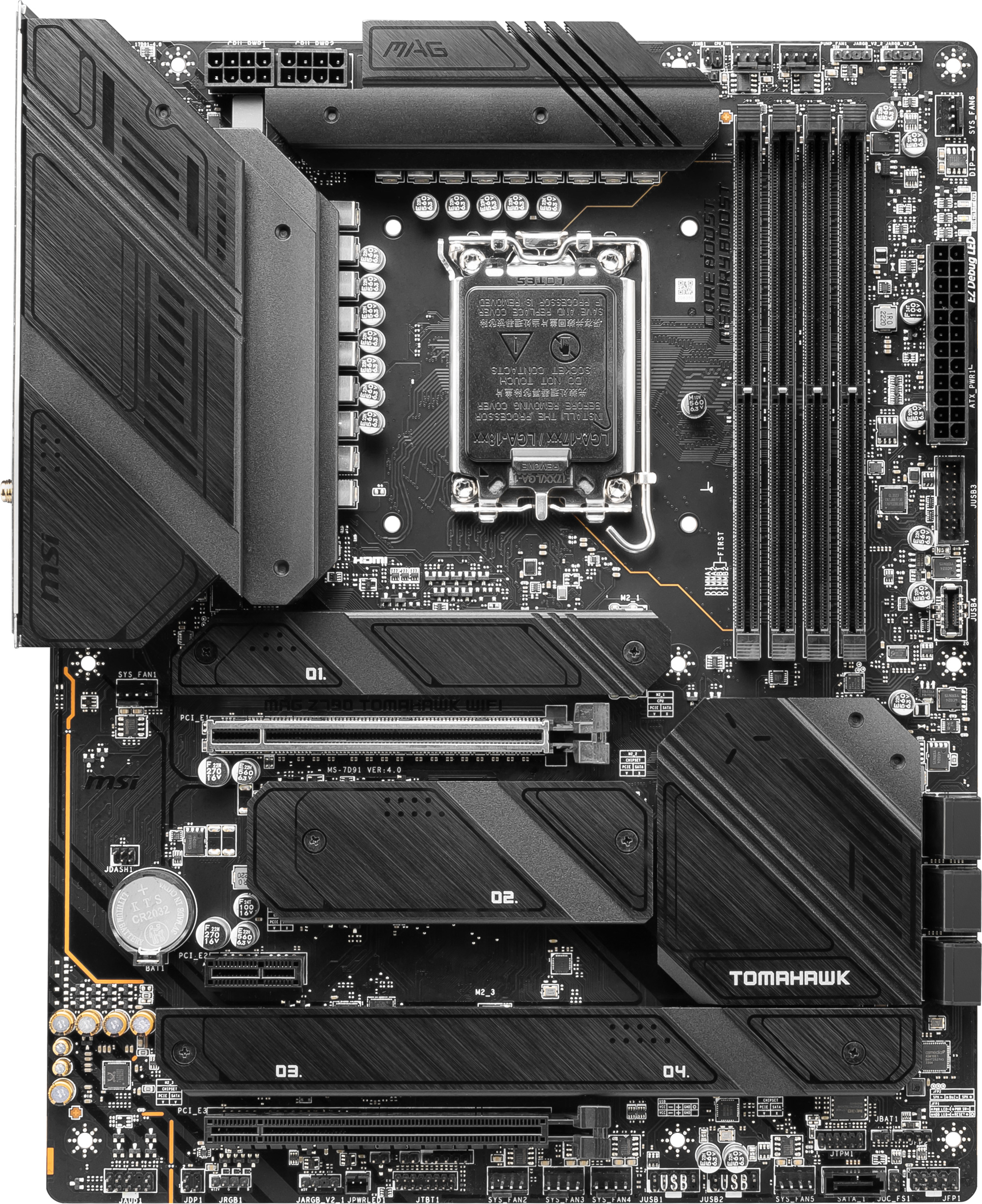 MSI MAG Z790 TOMAHAWK WIFI DDR4 (LGA 1700) DDR4 ATX Motherboard | OcUK