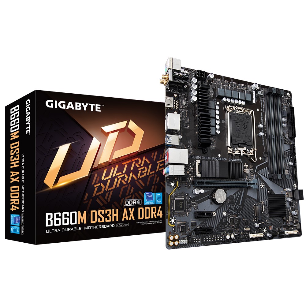 Gigabyte - Gigabyte B660M DS3H AX - Intel B660 DDR4 Micro ATX Motherboard