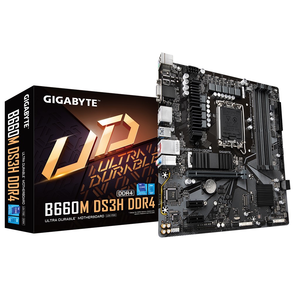 Gigabyte - Gigabyte B660M DS3H - Intel B660 DDR4 Micro ATX Motherboard