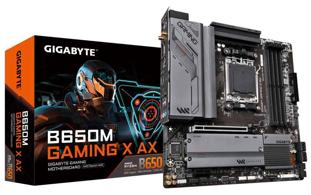 Gigabyte B650M Gaming X AX (Socket AM5) DDR5 Micro ATX Motherboard
